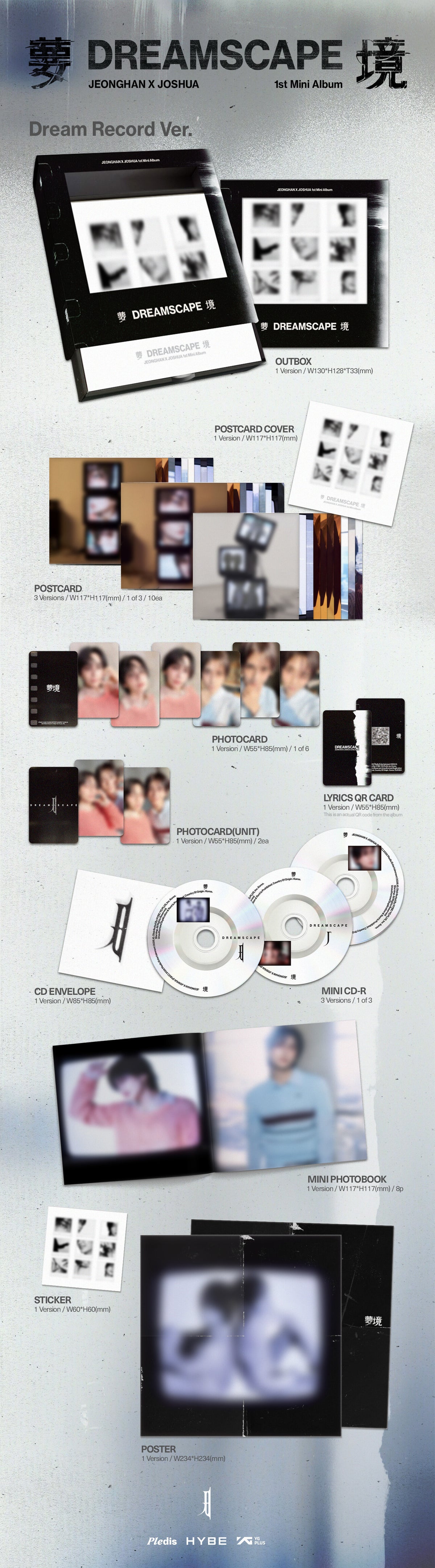 JEONGHAN X JOSHUA – 1st Mini Album ‘DREAMSCAPE’ (Dream Record Ver.)