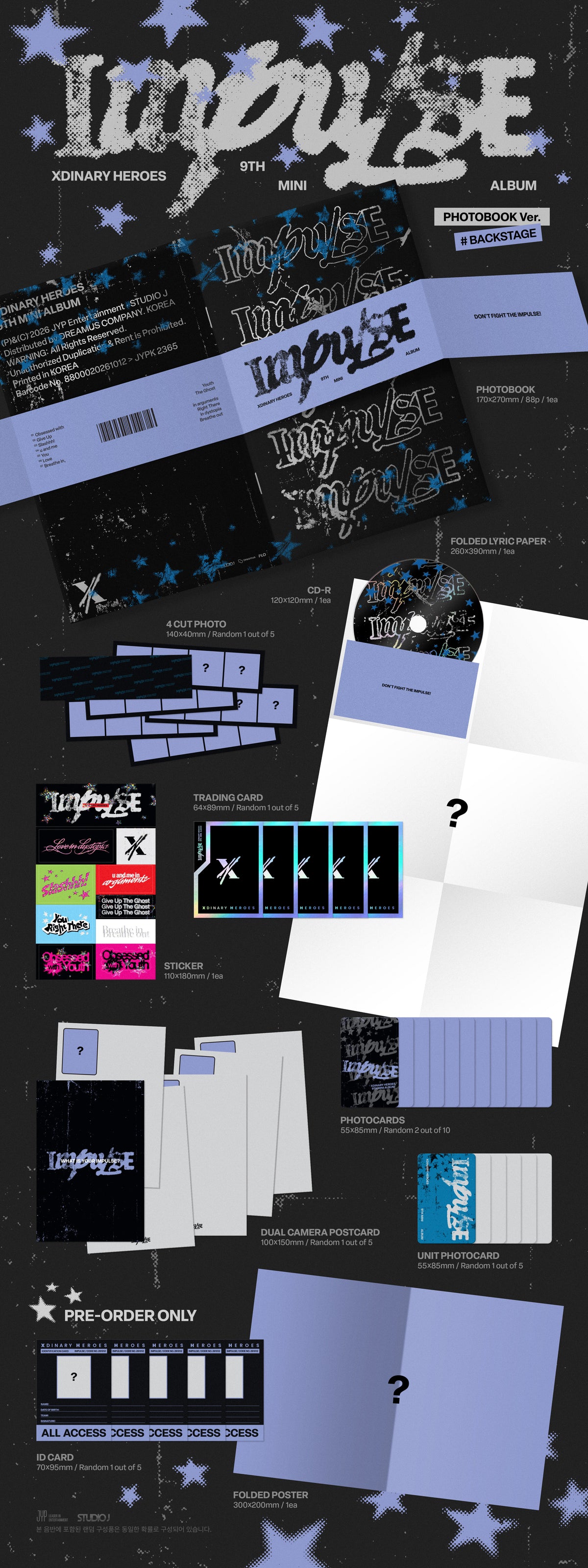 Xdinary Heroes – 9th Mini Album [IMPULSE] (PHOTOBOOK Ver.) (Random)