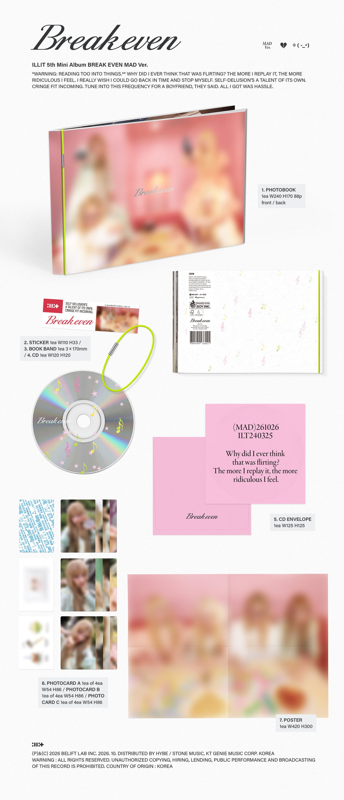 ILLIT – 5th Mini Album ‘BREAK EVEN’ (Random) + KKANG Gift
