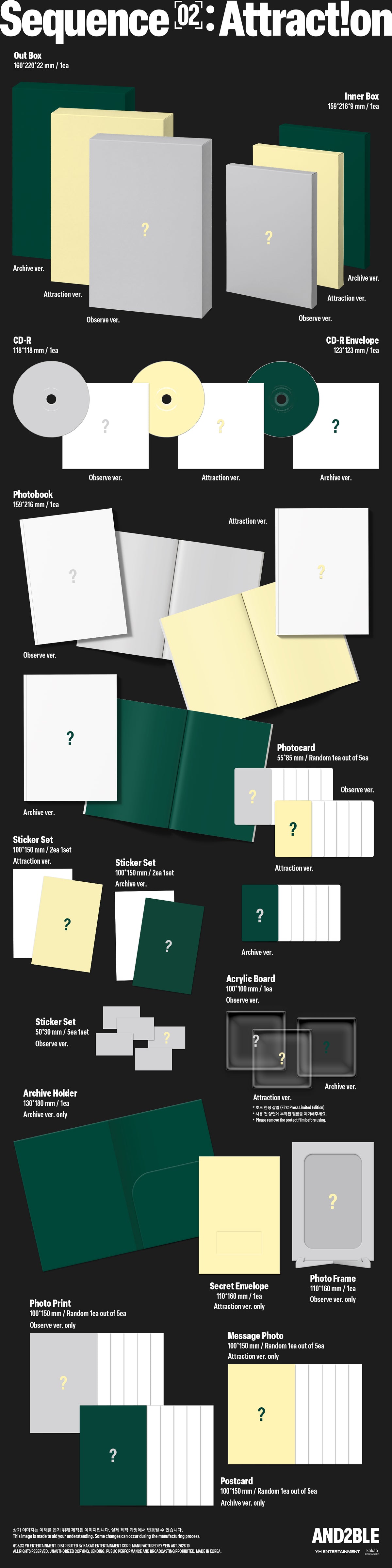 AND2BLE – 2nd Mini Album [Sequence 02: Attraction] (Random)