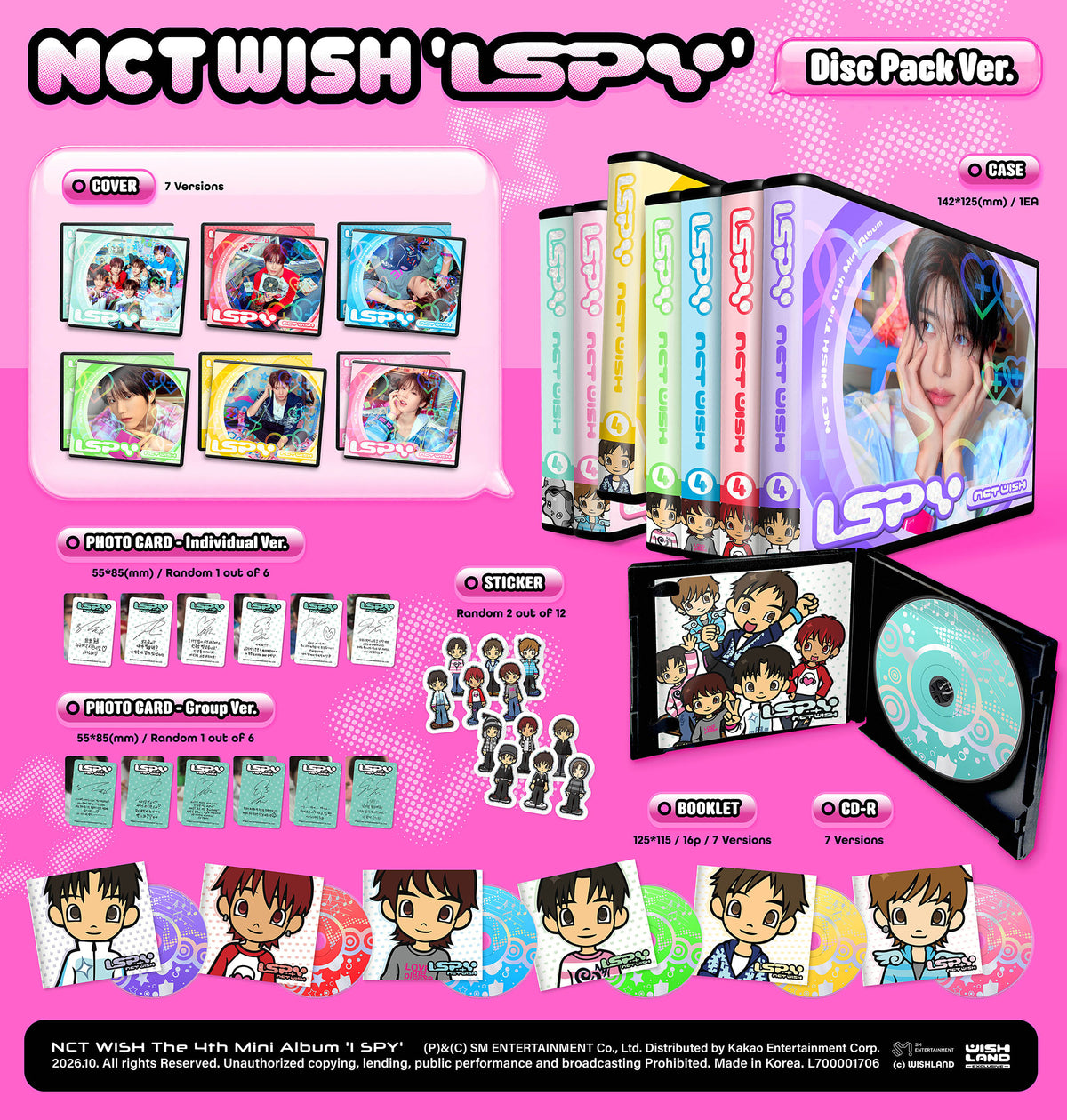 NCT WISH – The 4th Mini Album [I SPY] (Disc Pack Ver.) (Random)