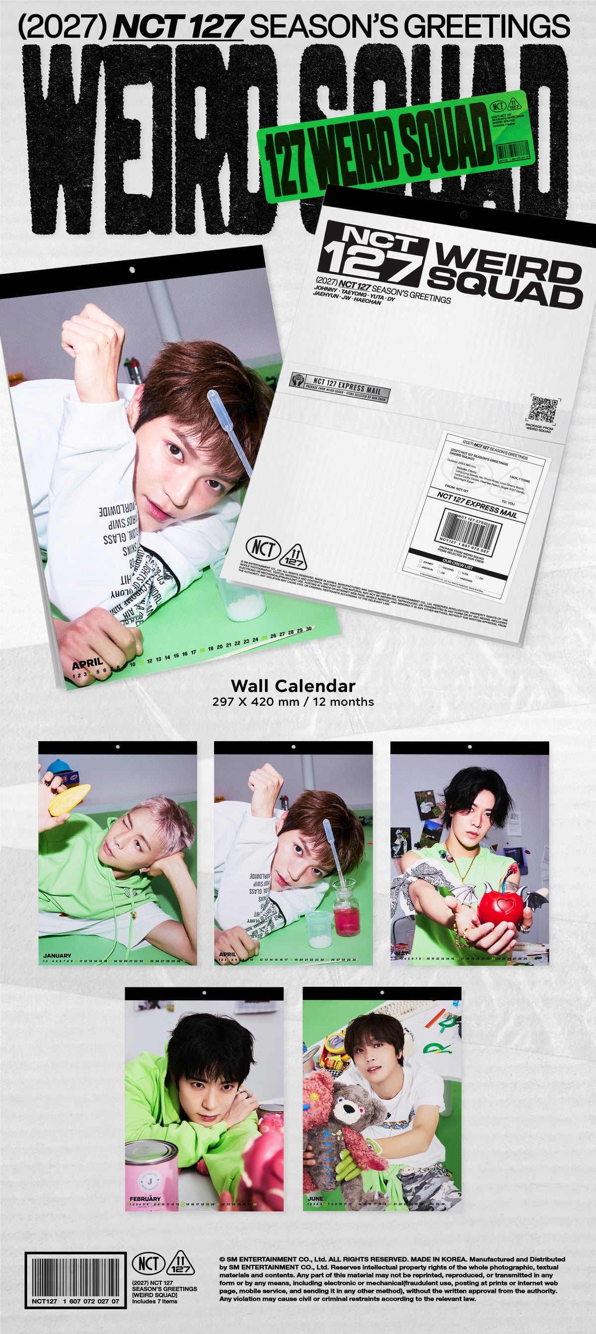 NCT 127 – 2027 Season’s Greetings (Wall Calendar)