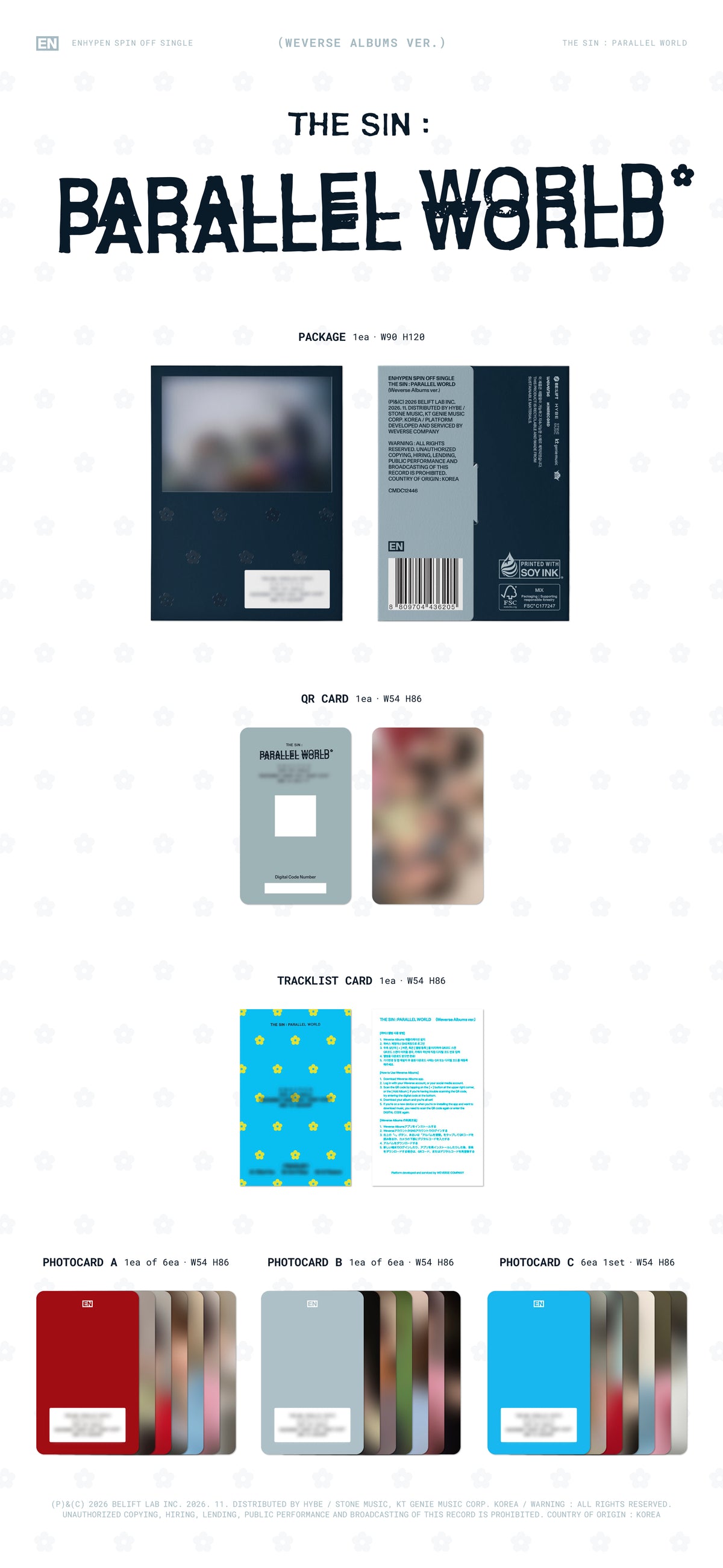 ENHYPEN – THE SIN : PARALLEL WORLD (Weverse Albums Ver.)