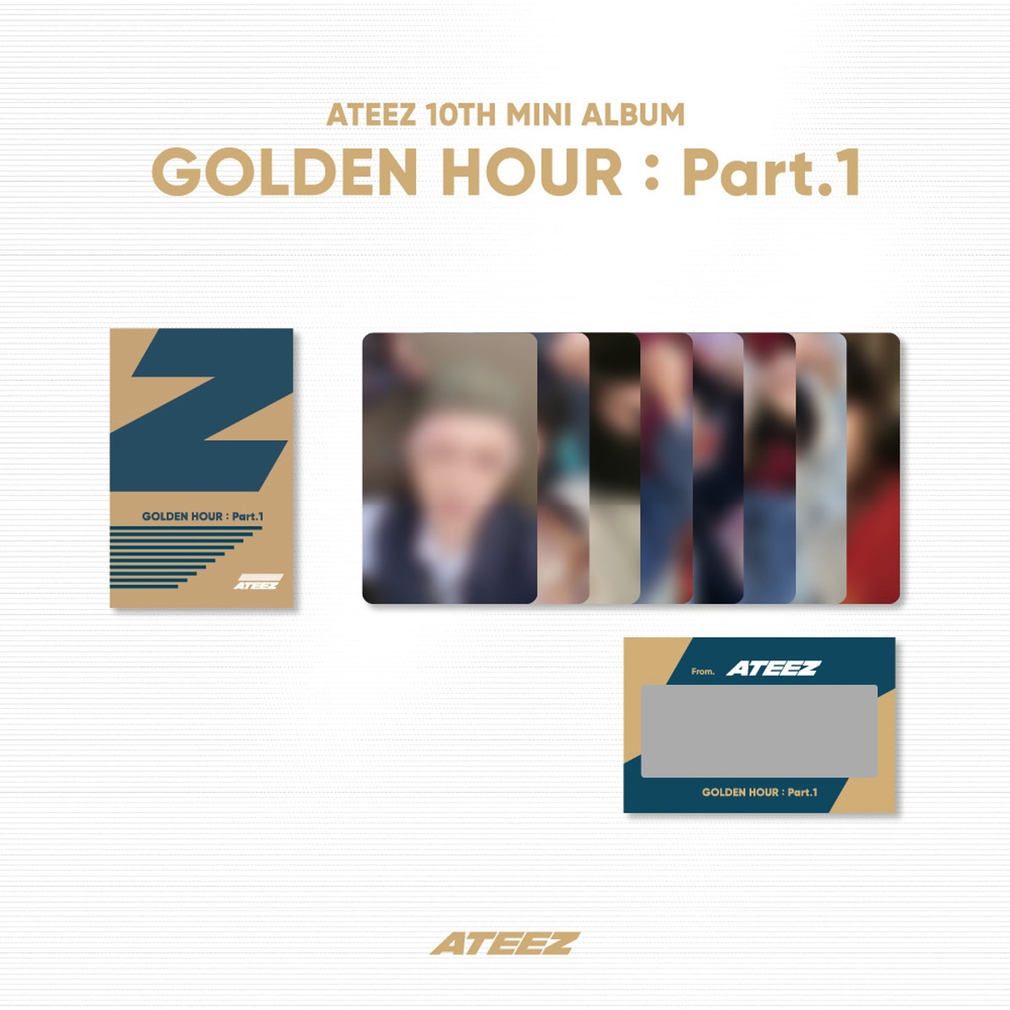 [ATEEZ GOLDEN HOUR : Part.1 OFFICIAL MD] PHOTO & SCRATCH CARD Z SET