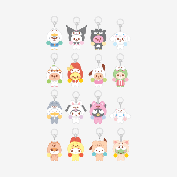 [SKZOO X SANRIO CHARACTERS] SECRET FLOCKED FIGURE KEYRING (CHEER UP Ver.) (Random)