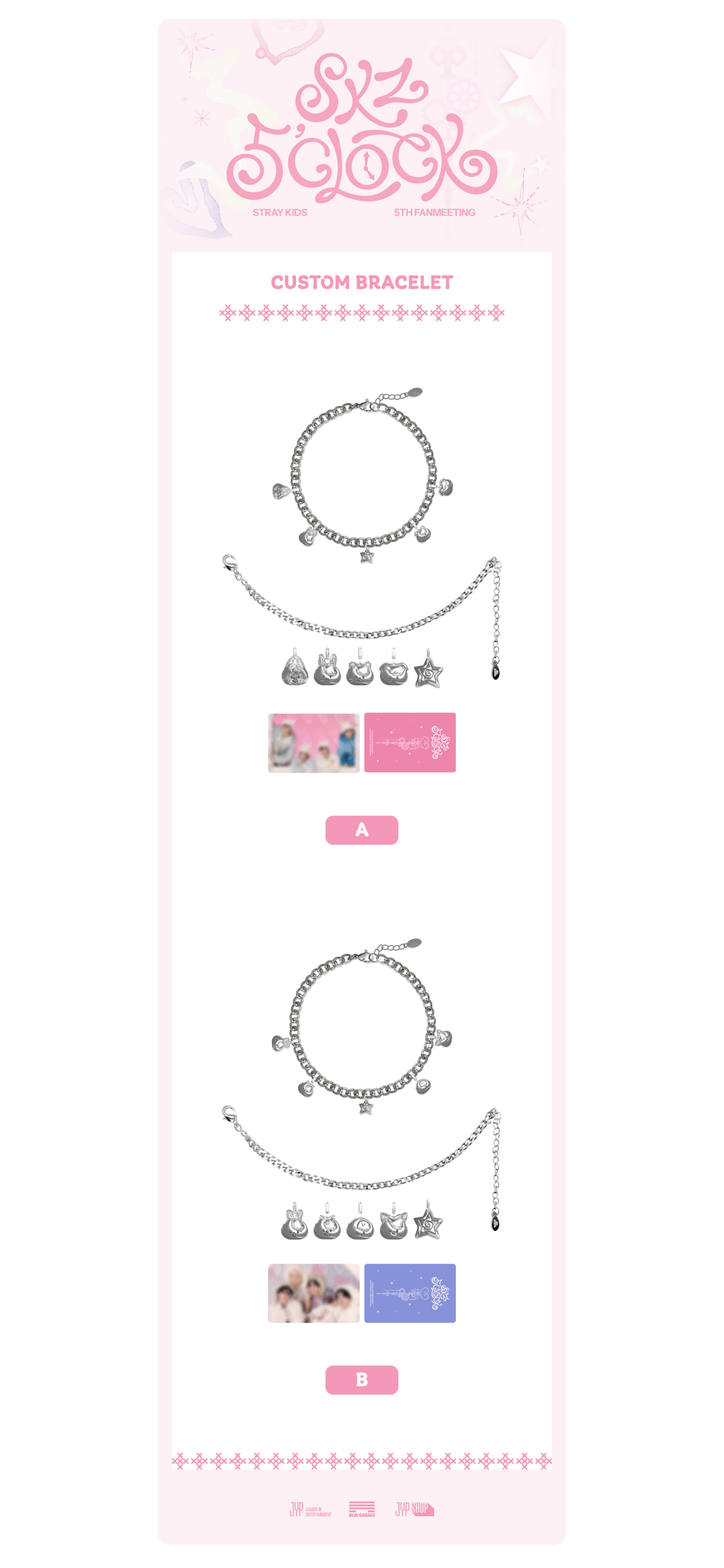 Stray Kids CUSTOM BRACELET - SKZ 5'CLOCK
