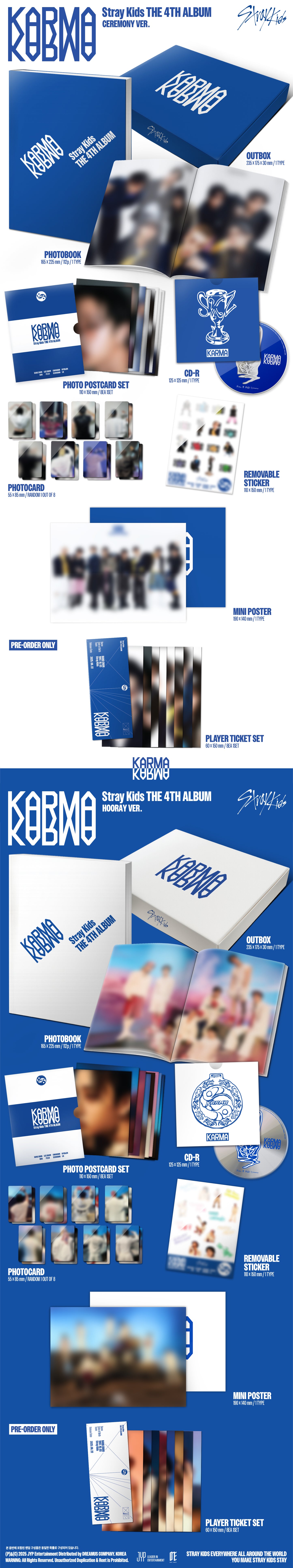 Stray Kids - 4th Album [KARMA] (Ceremony/Hooray Ver.)(Random) + Soundwave Gift