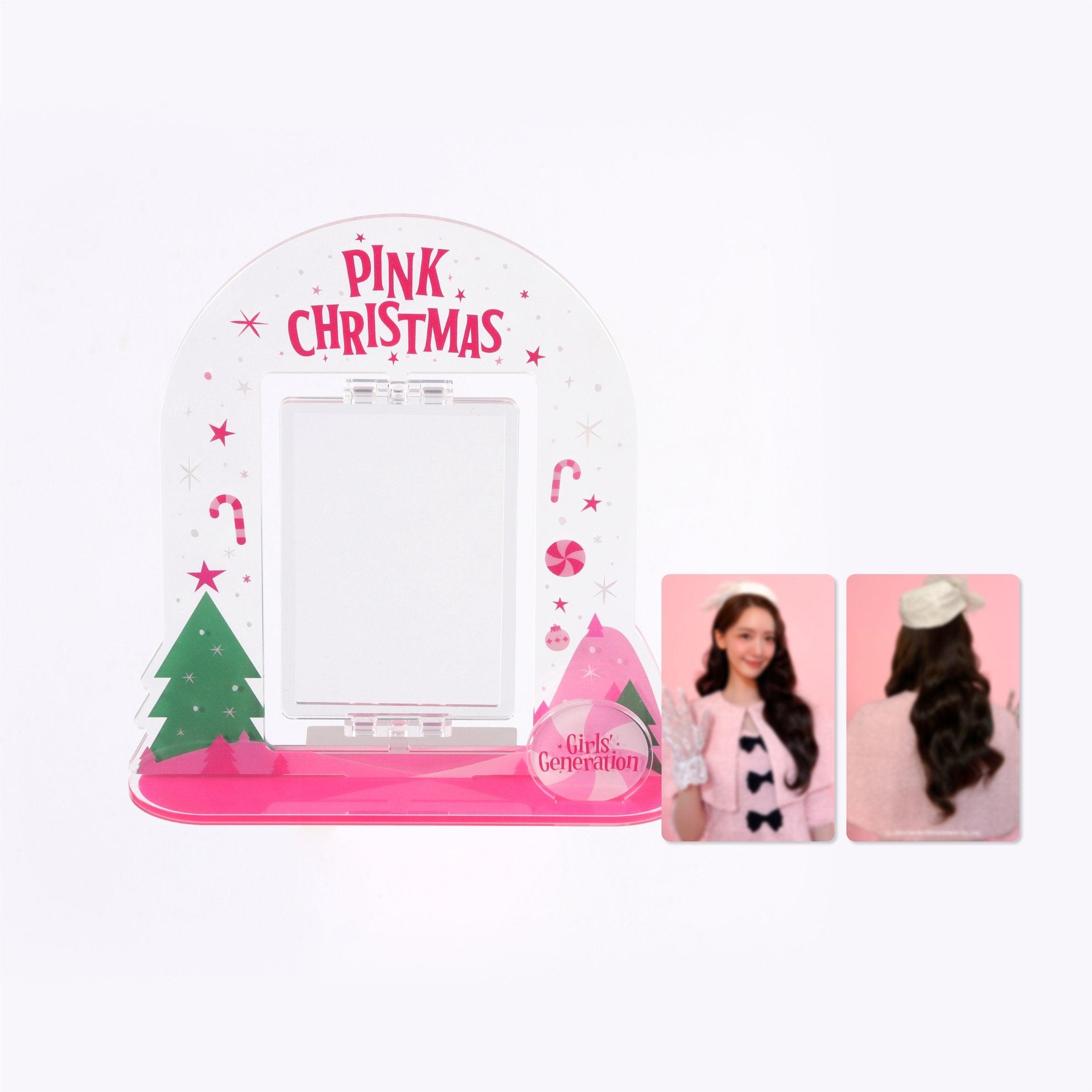 [Girls' Generation] PINK CHRISTMAS ACRYLIC TURNING STAND SET - KKANG