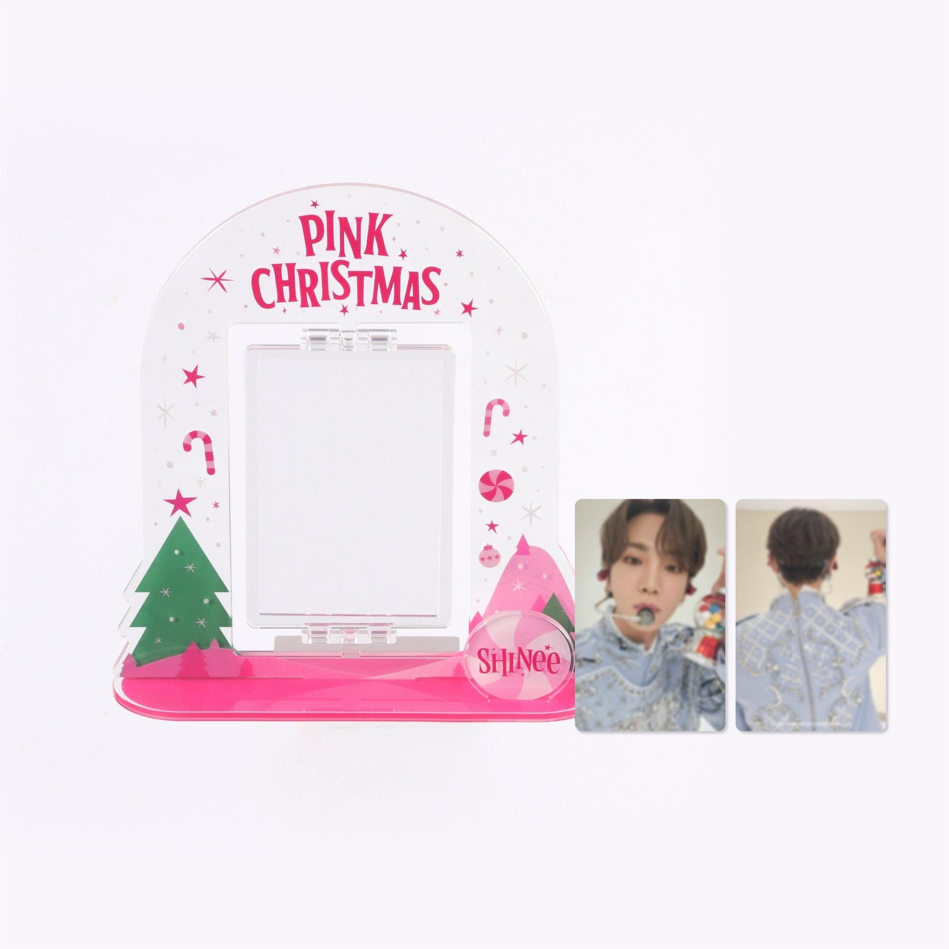 [SHINEE] PINK CHRISTMAS ACRYLIC TURNING STAND SET - KKANG