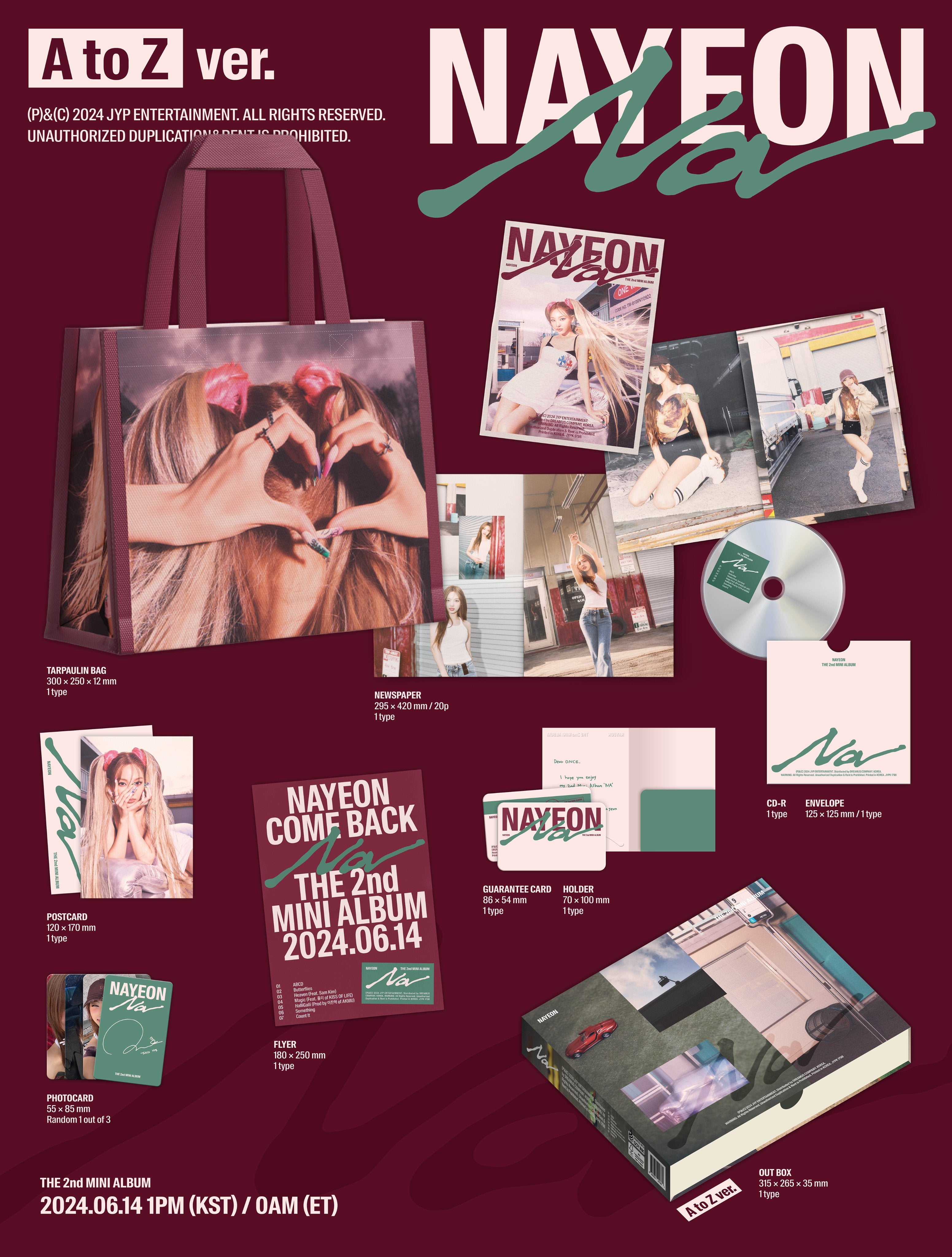 NAYEON THE 2nd MINI ALBUM – NA (Limited Edition A to Z ver.)