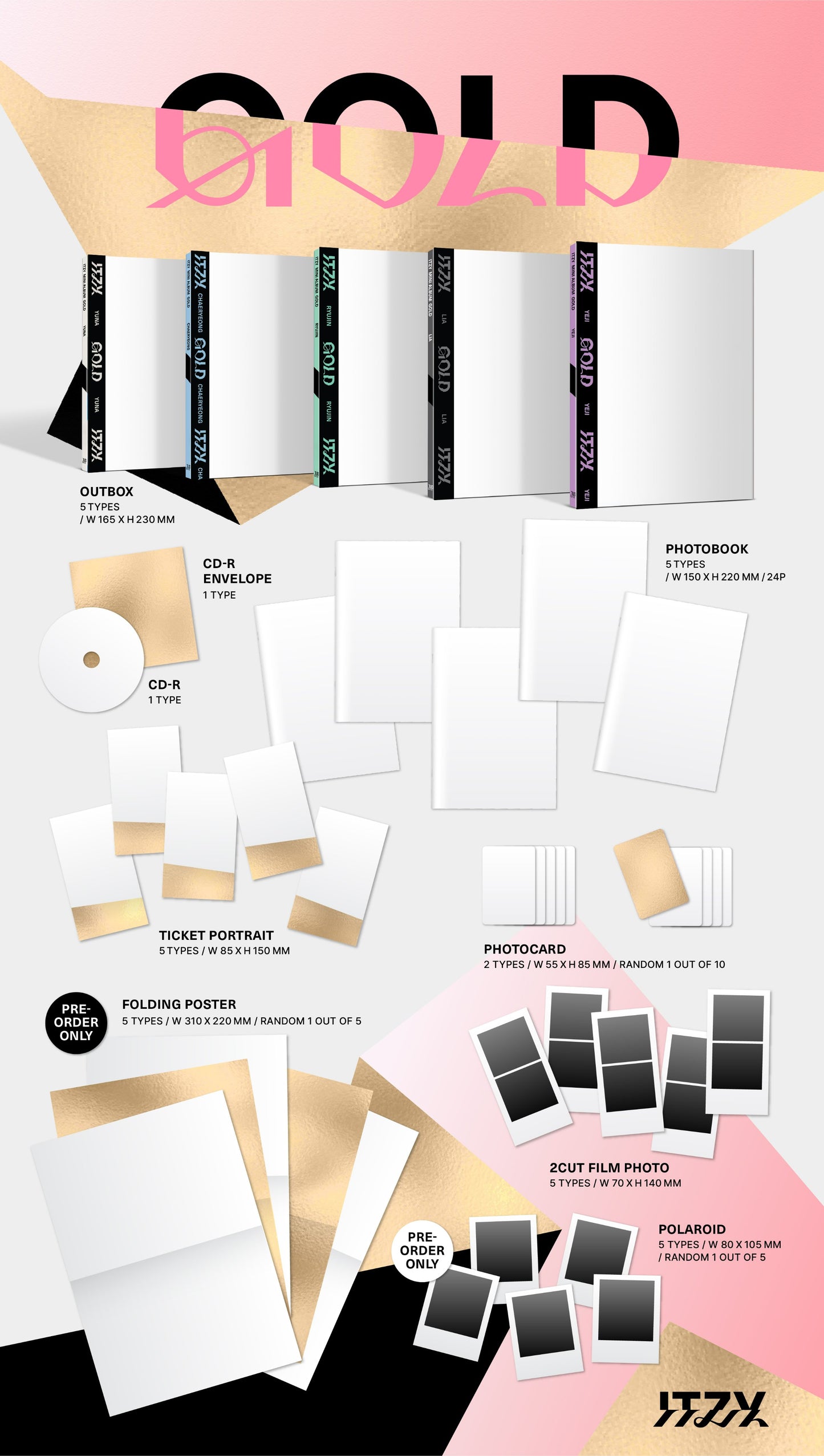ITZY – GOLD (DIGIPACK Ver.) (Random) + Aladin Gift