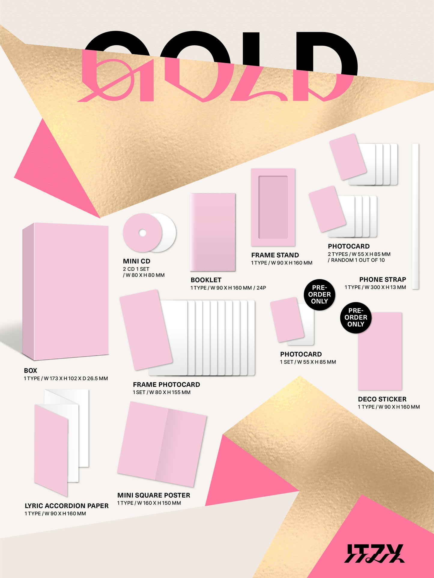 ITZY – GOLD (PHONE BOX Ver.) (SPECIAL EDITION) + Yes24 Gift