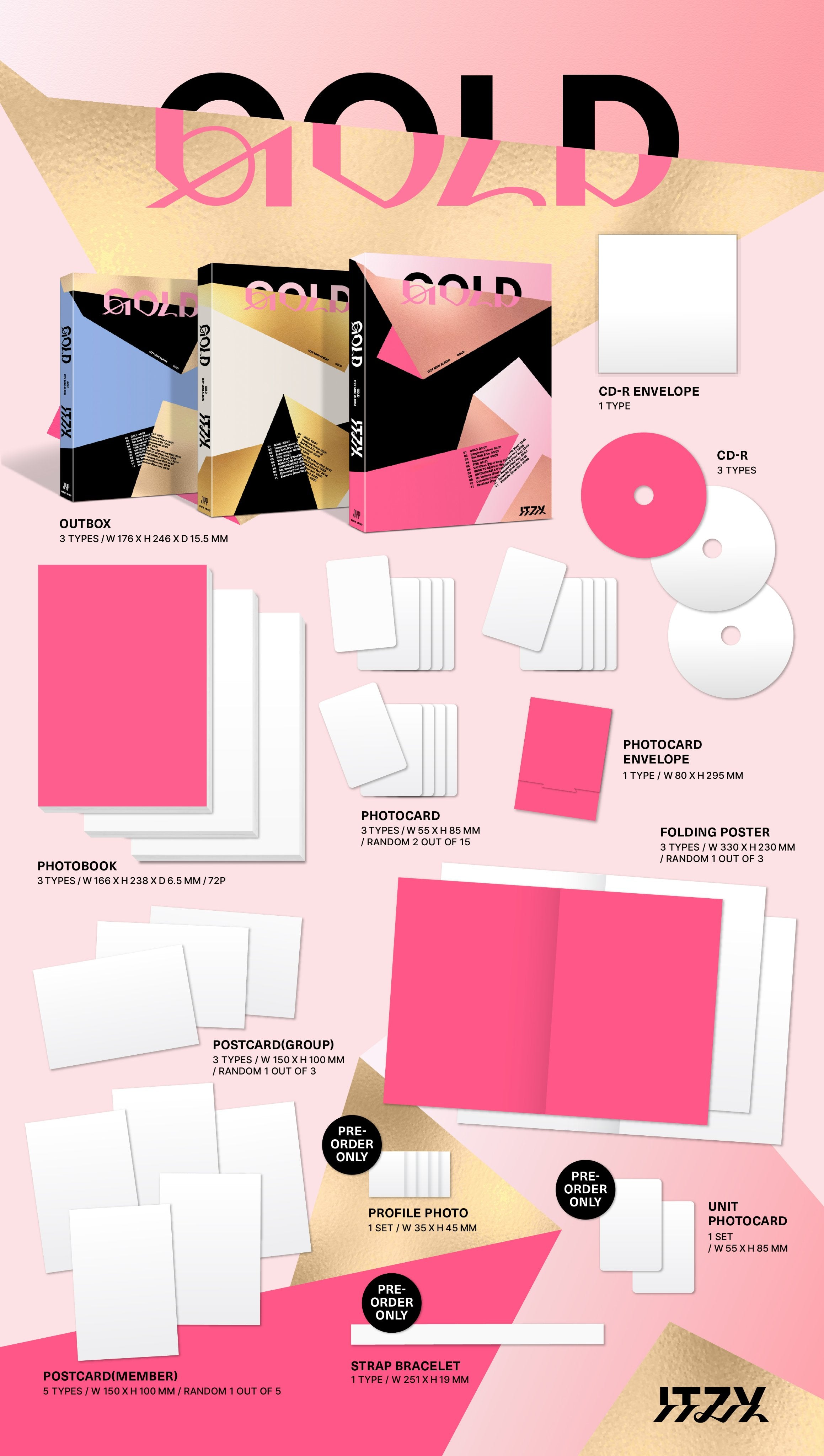 ITZY – GOLD (STANDARD Ver.) (Random) + Withmuu Gift