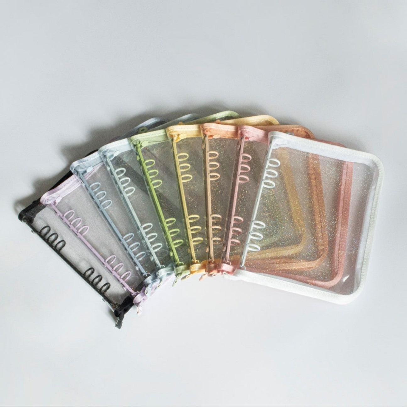 A5 6 RING PHOTOCARD GLITTER ZIPPING BINDER - KKANG
