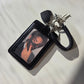 Aesthetic Black Leather Card Holder Keychain