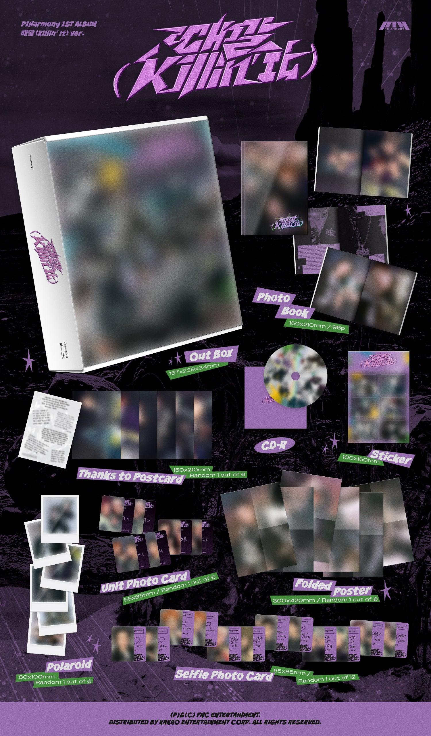 P1Harmony 1st Full Album - KILLIN’ IT (RANDOM) + KKANG Pre Order Benefit - KKANG