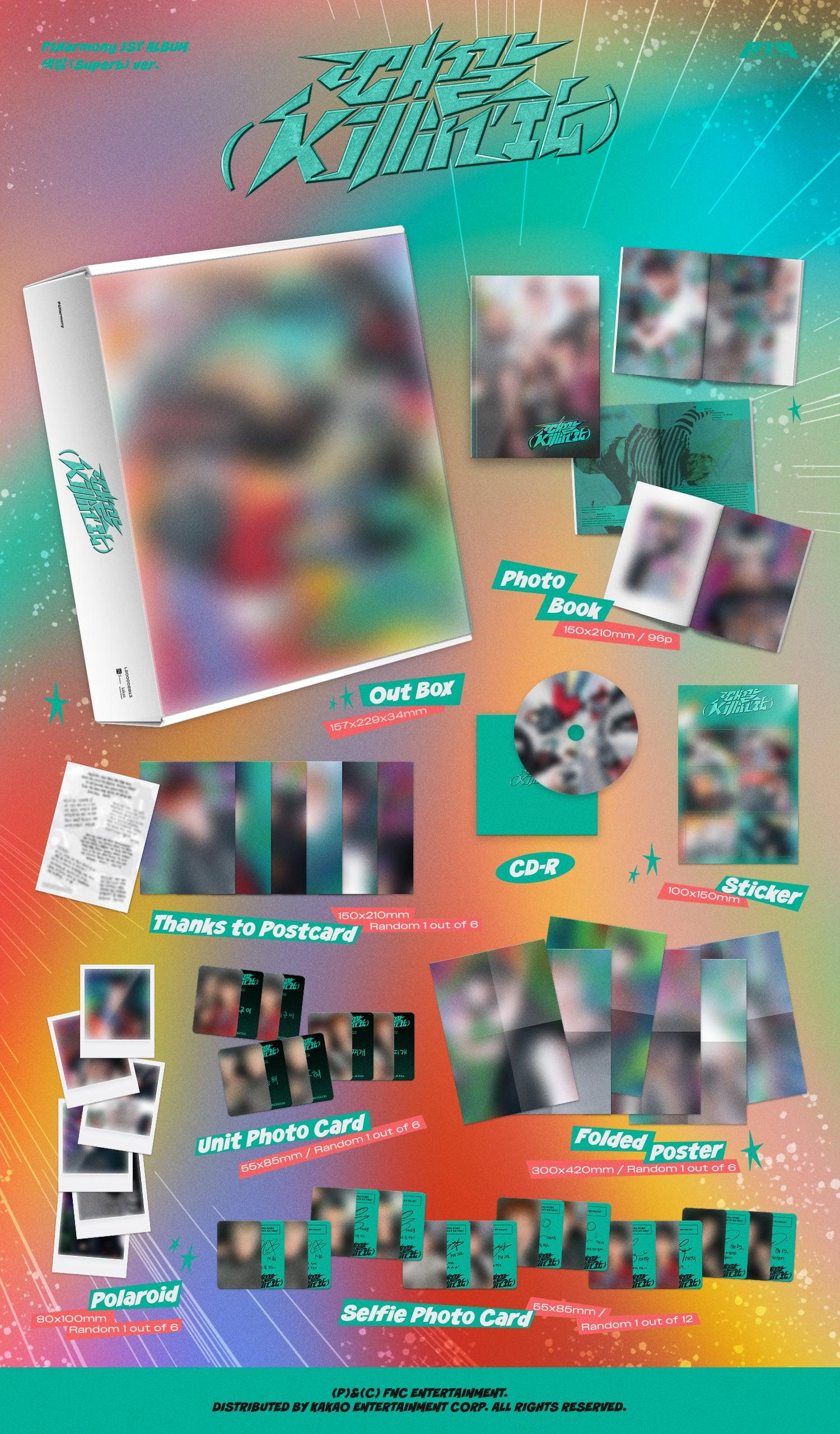 P1Harmony 1st Full Album - KILLIN’ IT (RANDOM) + KKANG Pre Order Benefit - KKANG