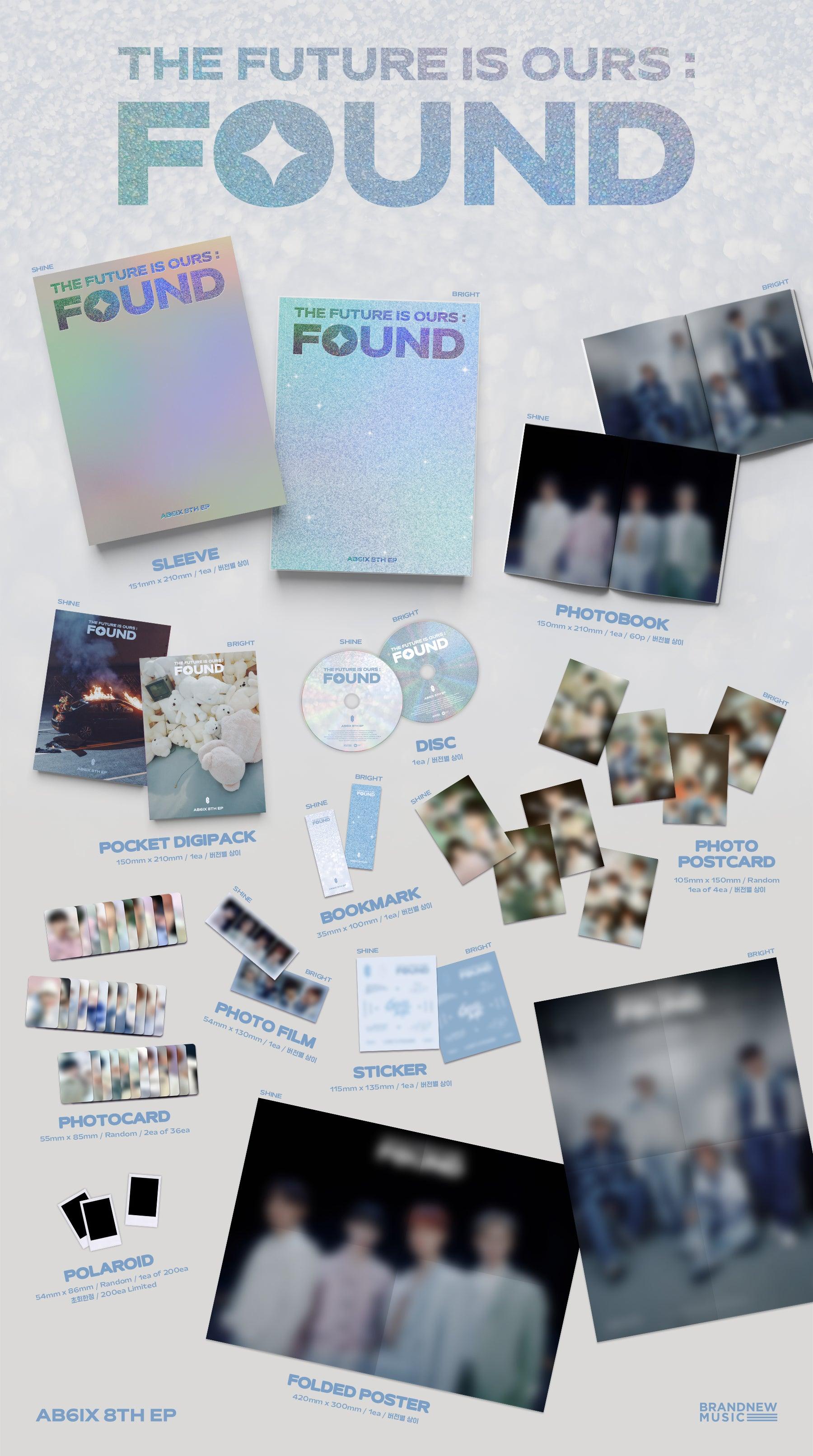 AB6IX 8TH EP – THE FUTURE IS OURS : FOUND (Photobook Ver.) (Random) - KKANG