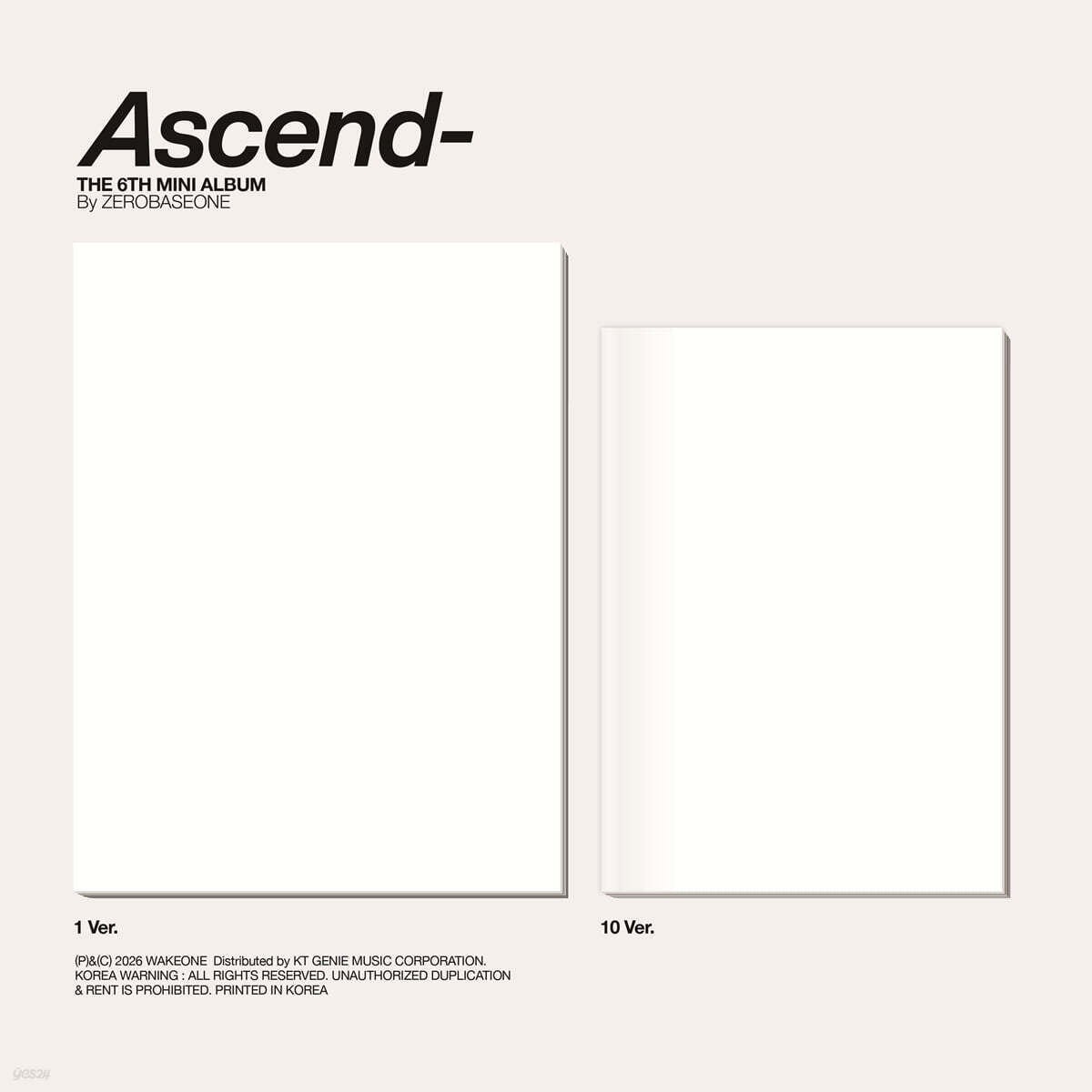 ZEROBASEONE – The 6th Mini Album [Ascend-] (Photobook Ver.) (Random)