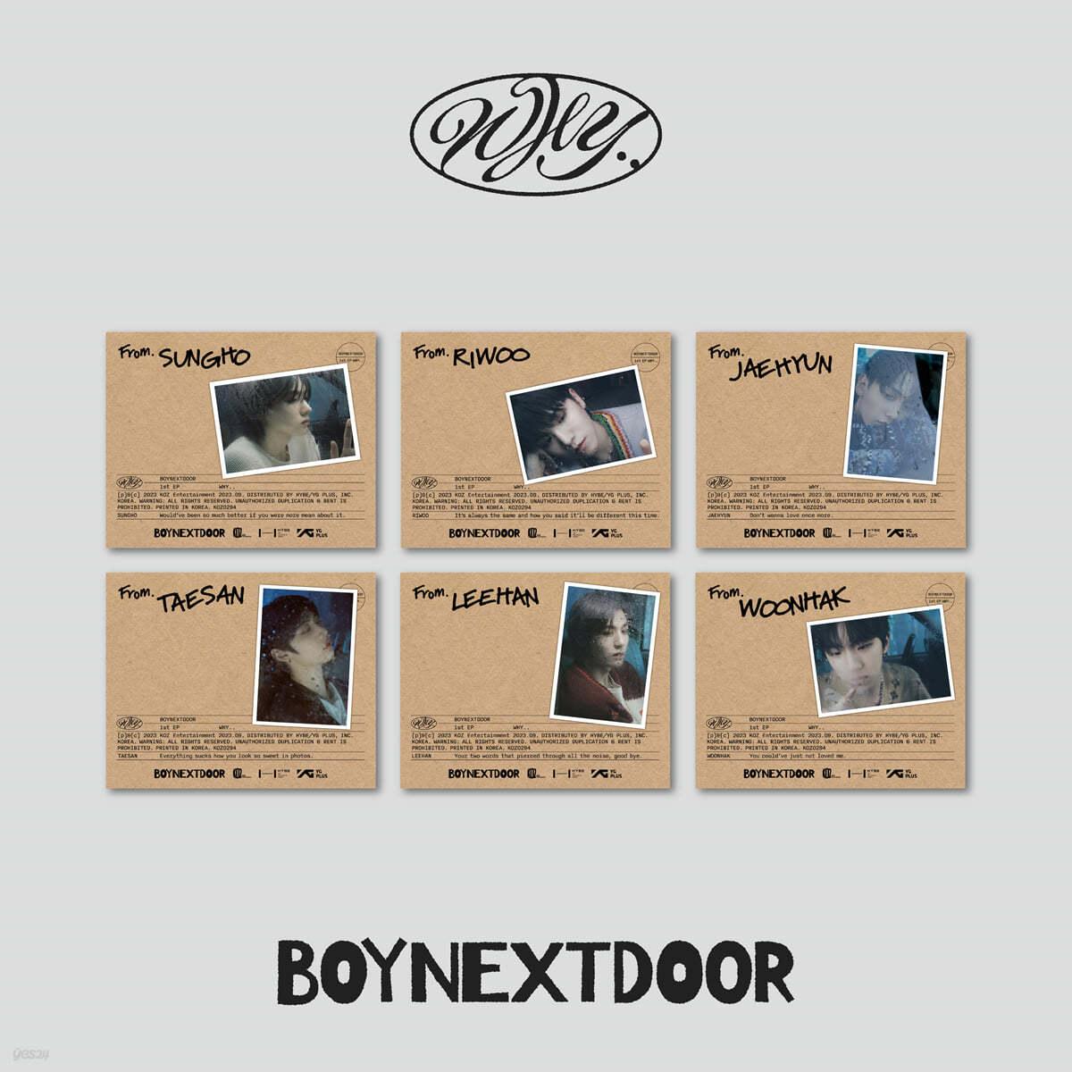BOYNEXTDOOR 1st EP - WHY.. (LETTER Ver.) (Random) + Weverse Gift - KKANG