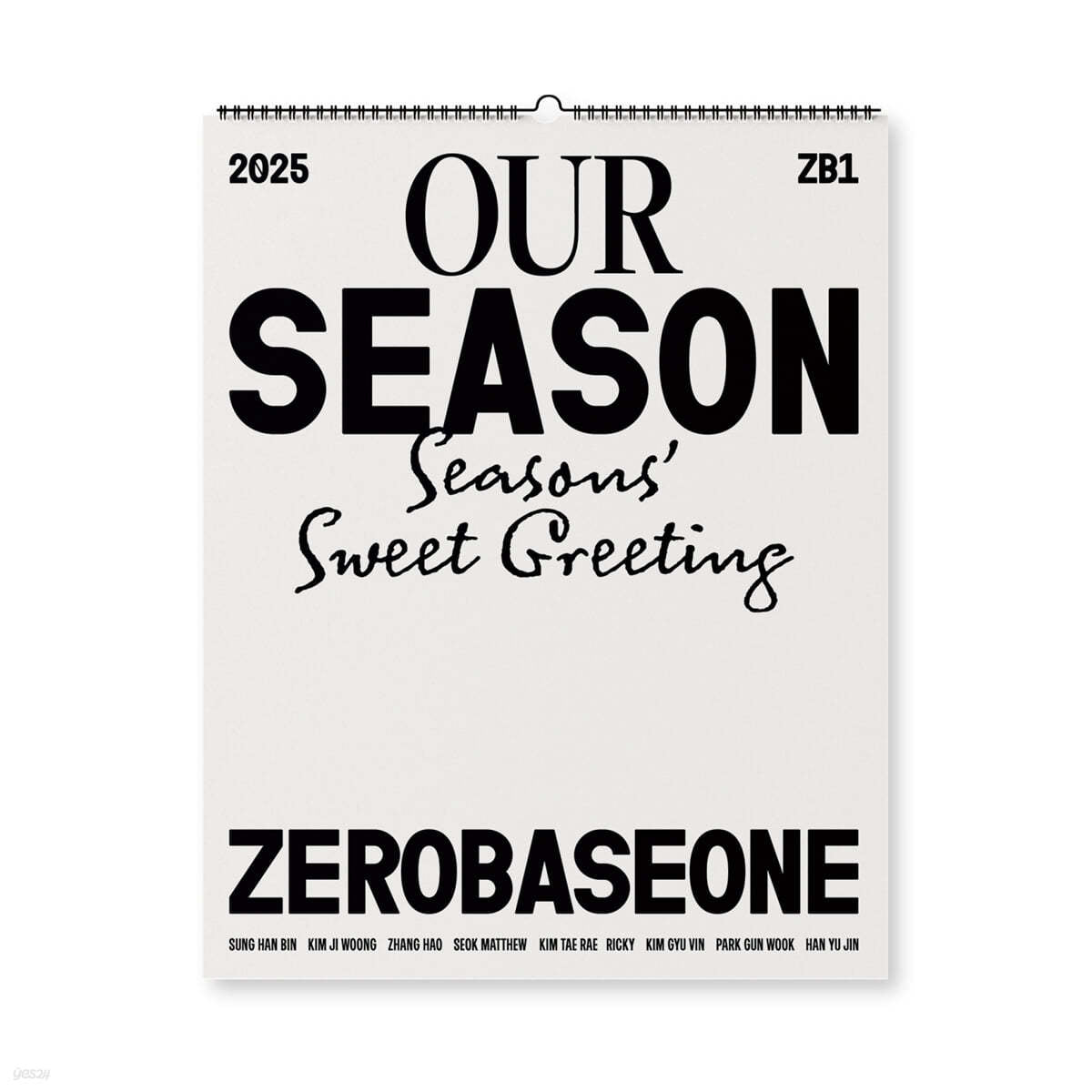 ZEROBASEONE – 2025 SEASON’S GREETINGS [OUR Season] WALL CALENDAR