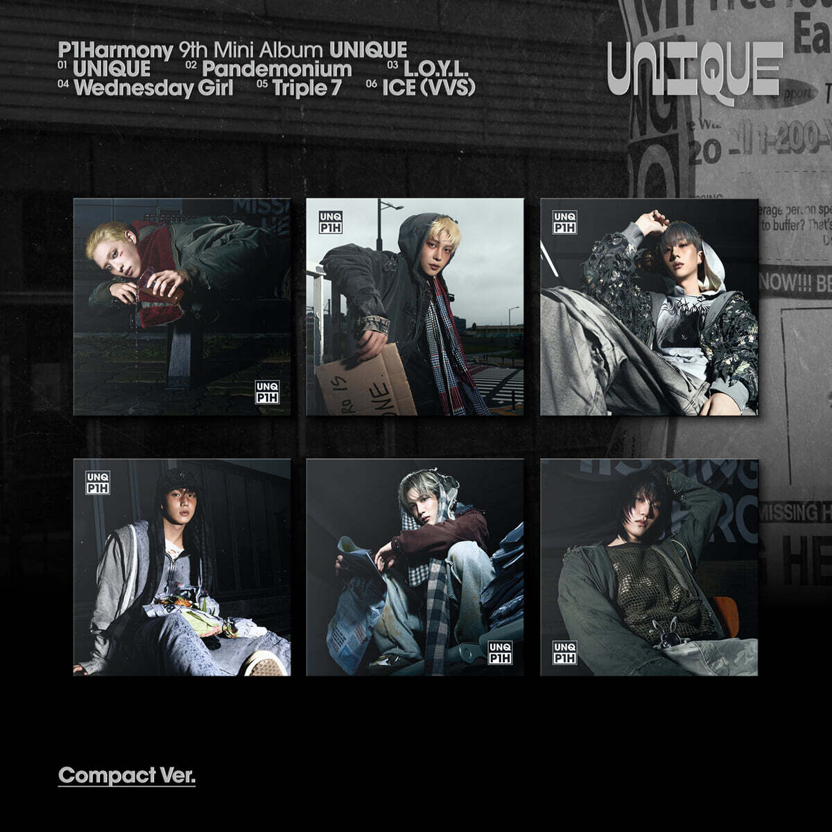 P1Harmony – 9th Mini Album – [UNIQUE] (Compact Ver.) (Random) + Apple Music Gift