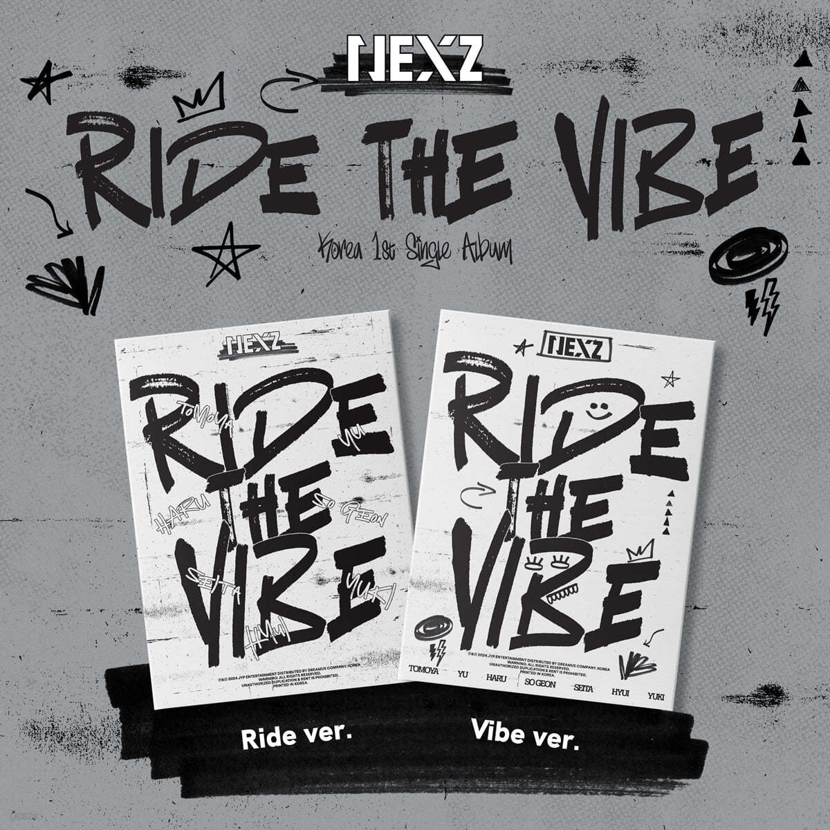 NEXZ Korea 1st Single Album 'Ride the Vibe' (Random)