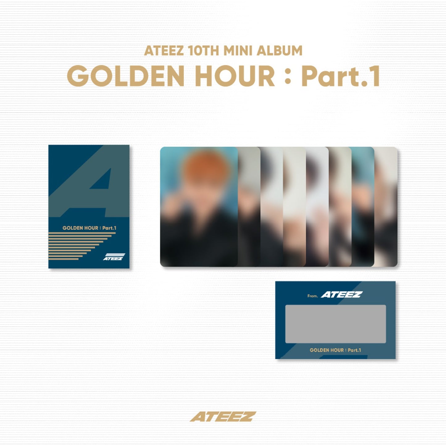 [ATEEZ GOLDEN HOUR : Part.1 OFFICIAL MD] PHOTO & SCRATCH CARD A SET