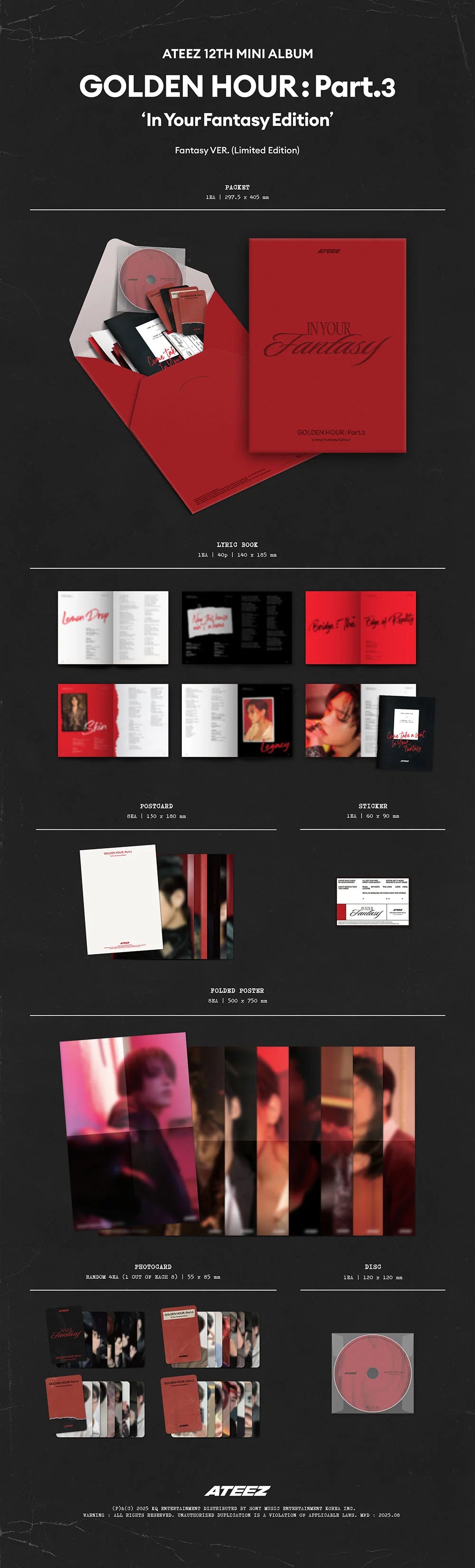 ATEEZ 12TH MINI ALBUM – GOLDEN HOUR : Part.3 (Fantasy Ver.) (Limited Edition)