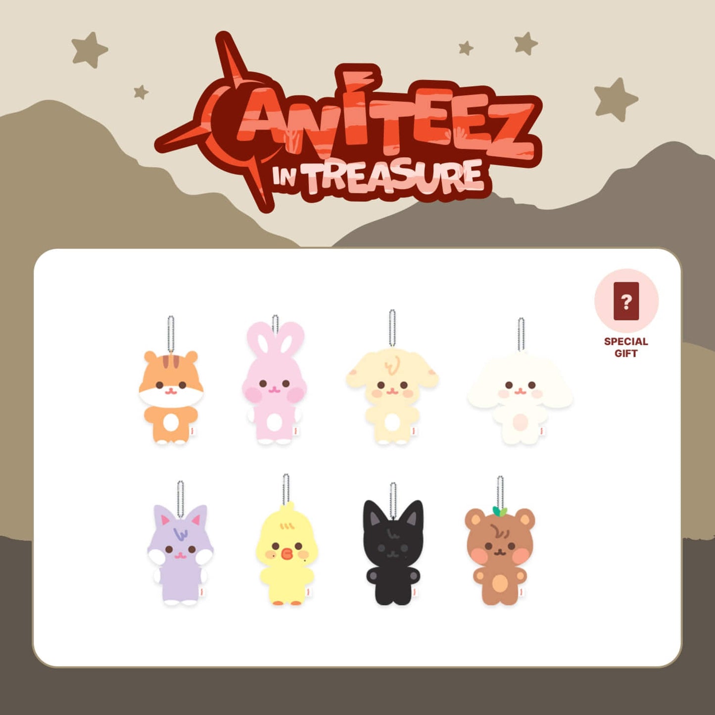 ATEEZ - [ANITEEZ IN TREASURE] MD FLAT-FUR PLUSH