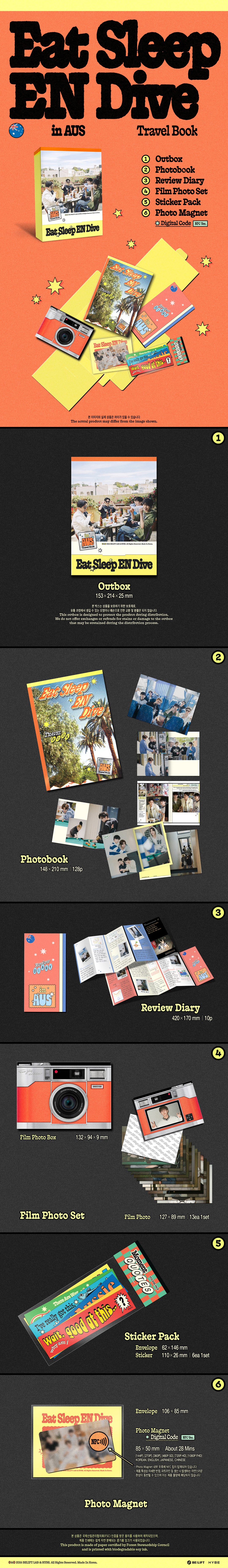 ENHYPEN – [먹고 자고 빠지고 in 호주] TRAVEL BOOK