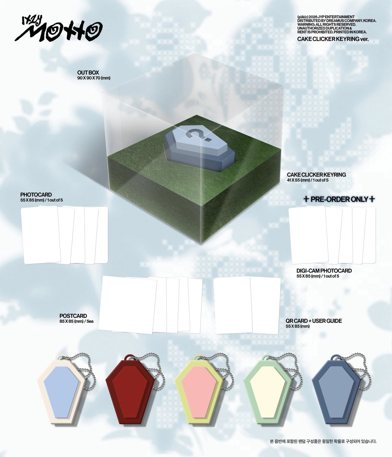ITZY – [Motto] (CAKE CLICKER KEYRING Ver.)