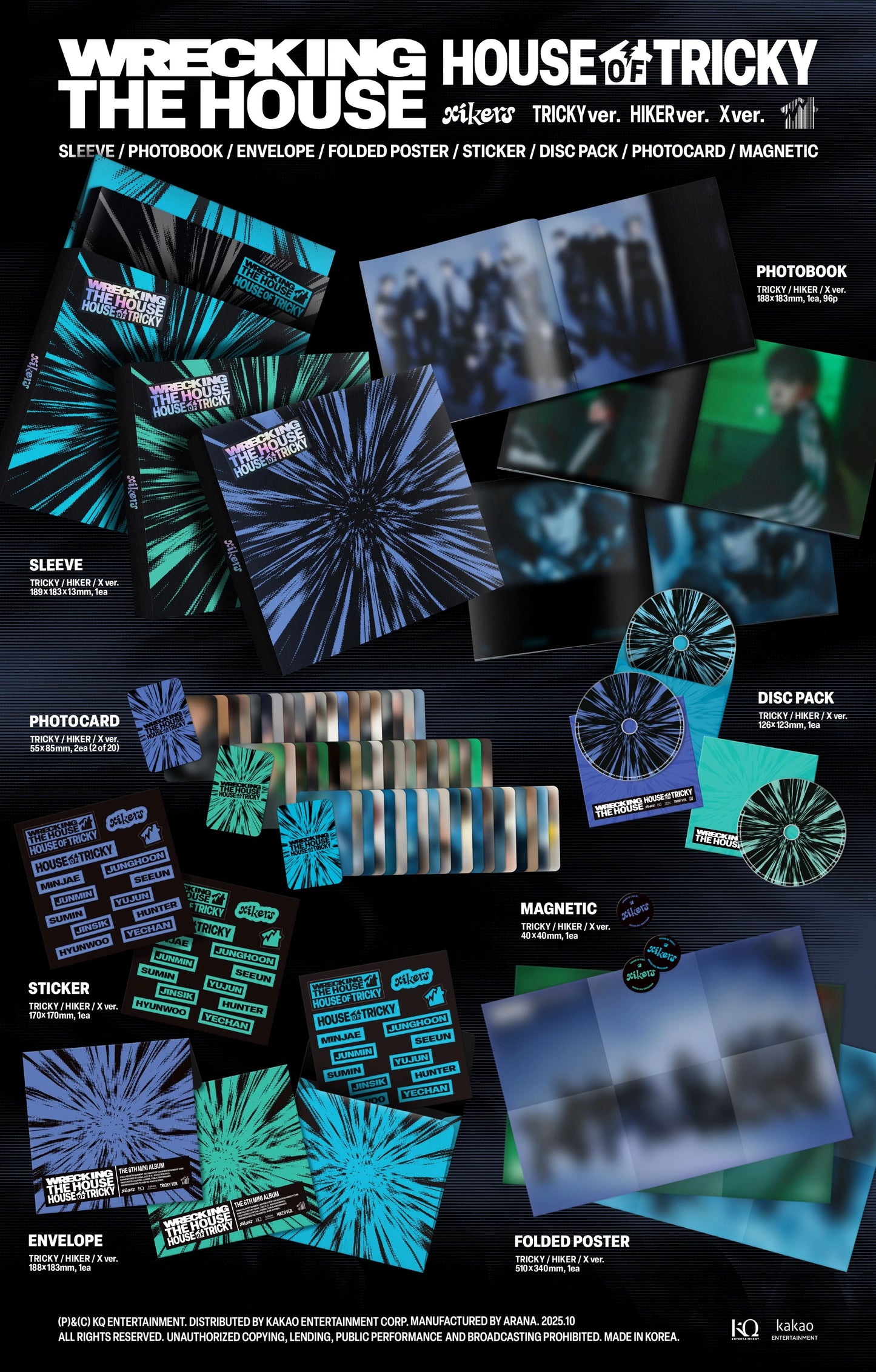 xikers 6TH MINI ALBUM – HOUSE OF TRICKY : WRECKING THE HOUSE (Random)
