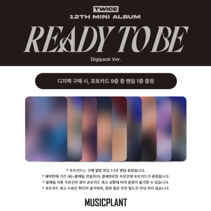 TWICE READY TO BE MUSICPLANT DIGIPACK PRE ORDER BENEFIT PHOTOCARD - KKANG