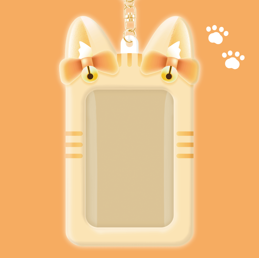 Yellow Cat Photocard Holder Keyring - KKANG