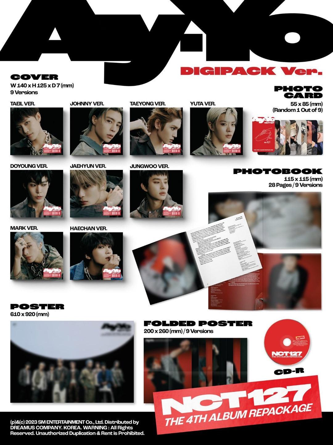 NCT 127 Album Vol. 4 (Repackage) - Ay-Yo (Digipack Ver.) (Random) - KKANG