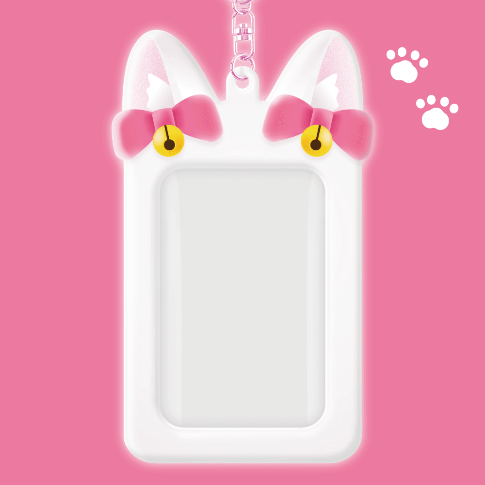 White Cat Photocard Holder Keyring - KKANG