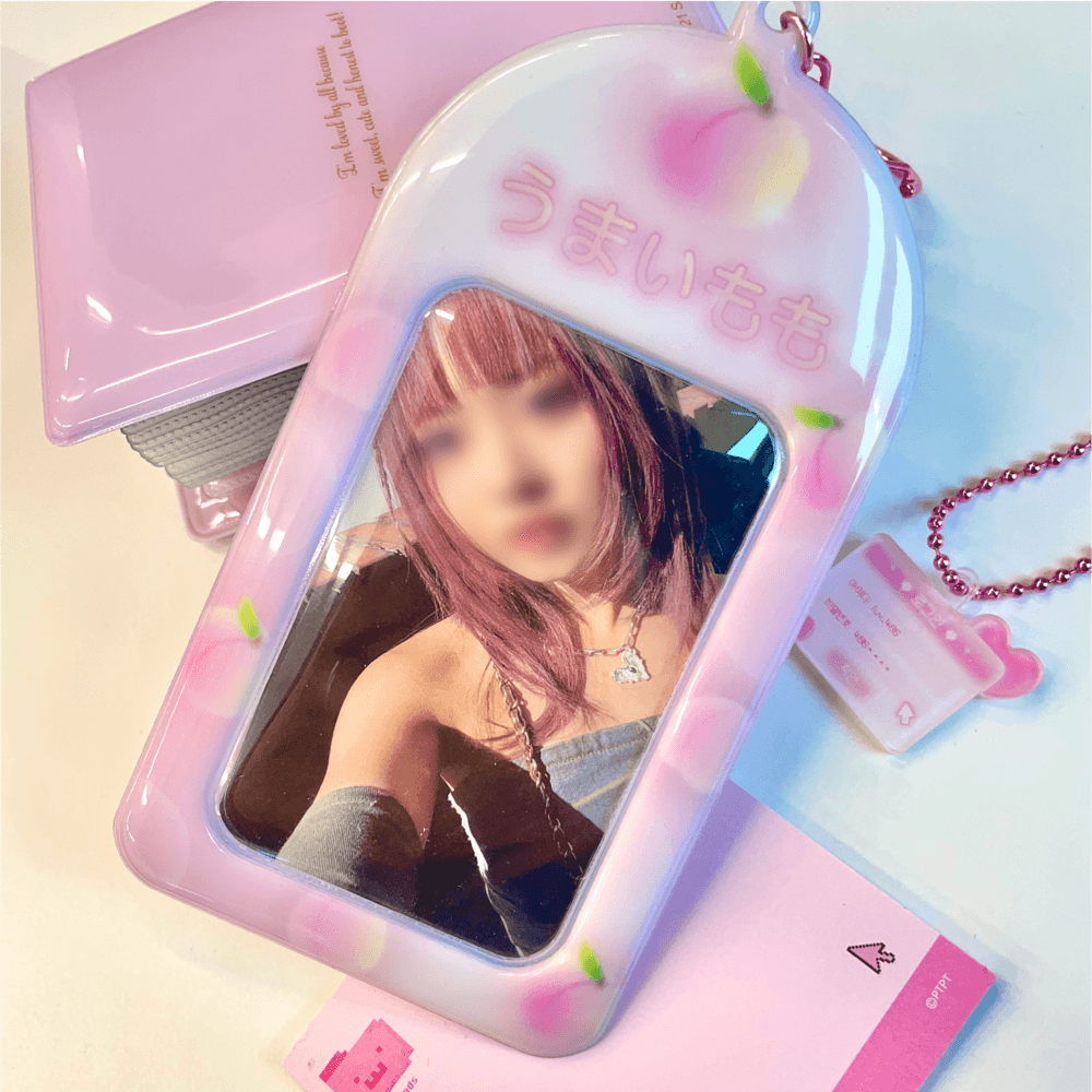 Peach Photocard Holder Keyring - KKANG